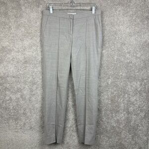 Fabiana Filippi Gray Pants Cotton Cashmere Blend Career Ankle Trousers Size 42/S